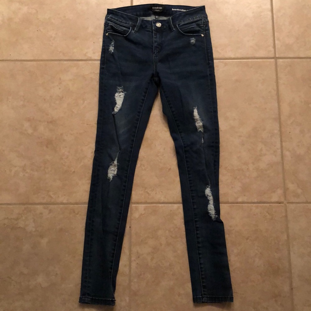 Size 26 BEBE heartbreaker skinny jeans